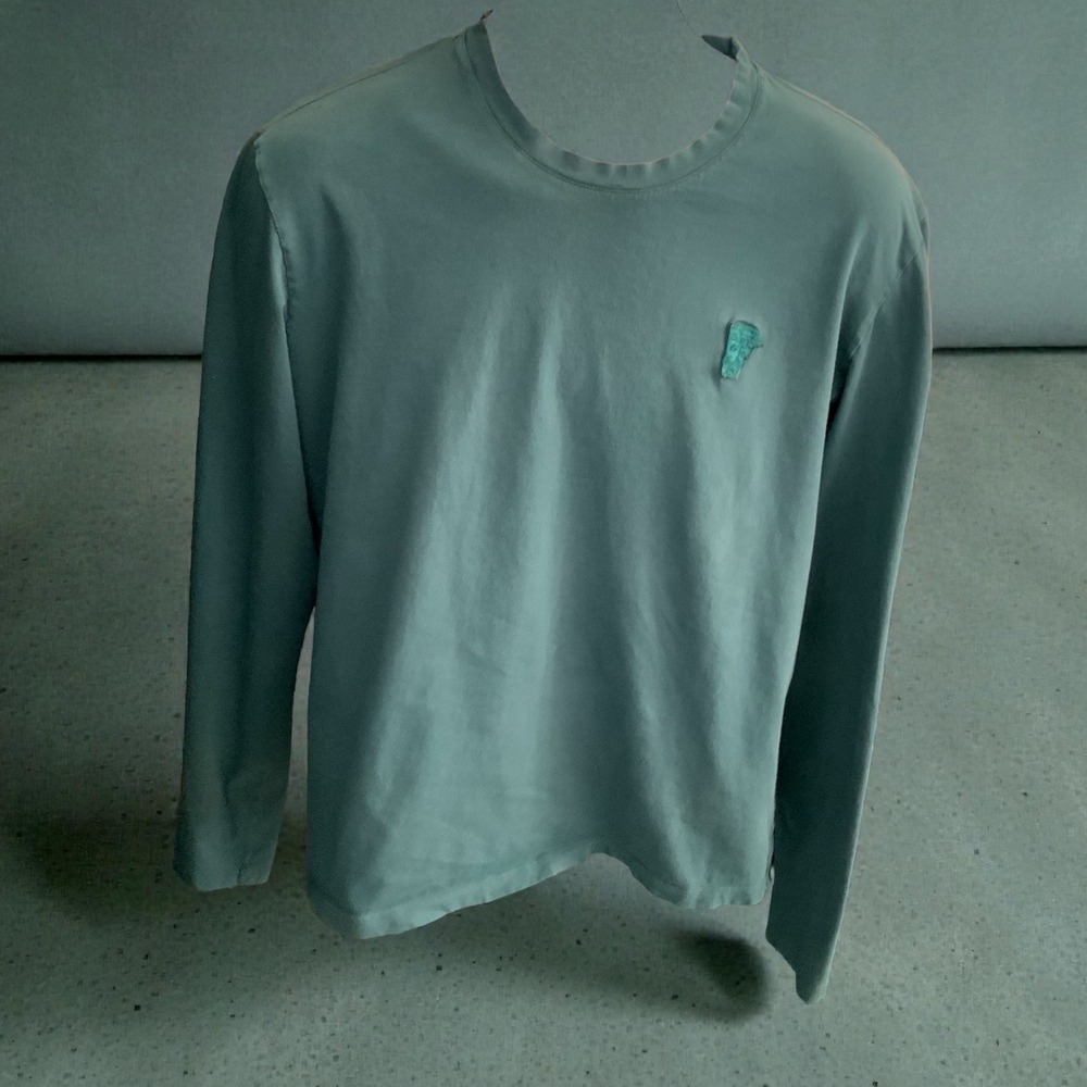 Versace Collection,‎  Youth Long Sleeve T-shirt, Blue Green, Size X Large